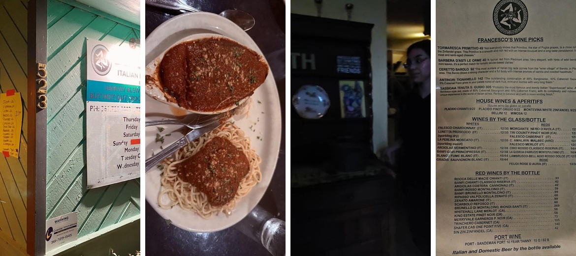 Bellino's Italian Restaurant Rockport Menu